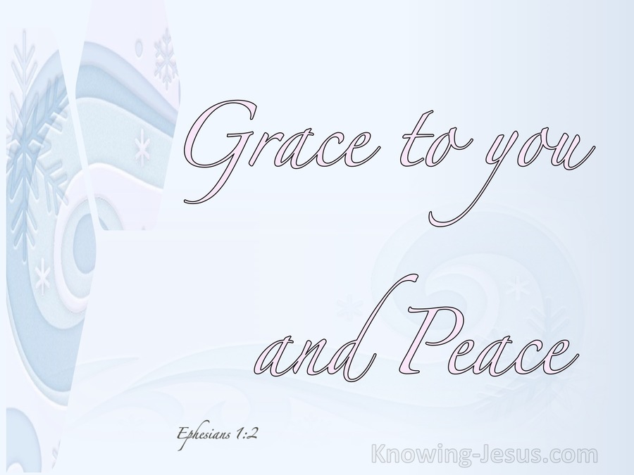 Ephesians 1:2 Grace Be To You And Peace (pink)